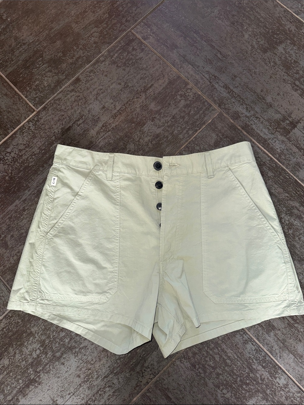 Citizens Of Humanity Light Sage Green Utility Shorts